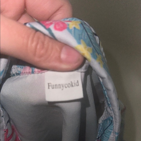 Pink and Blue Flamingo Button Down Shirt - Picture 5 of 5